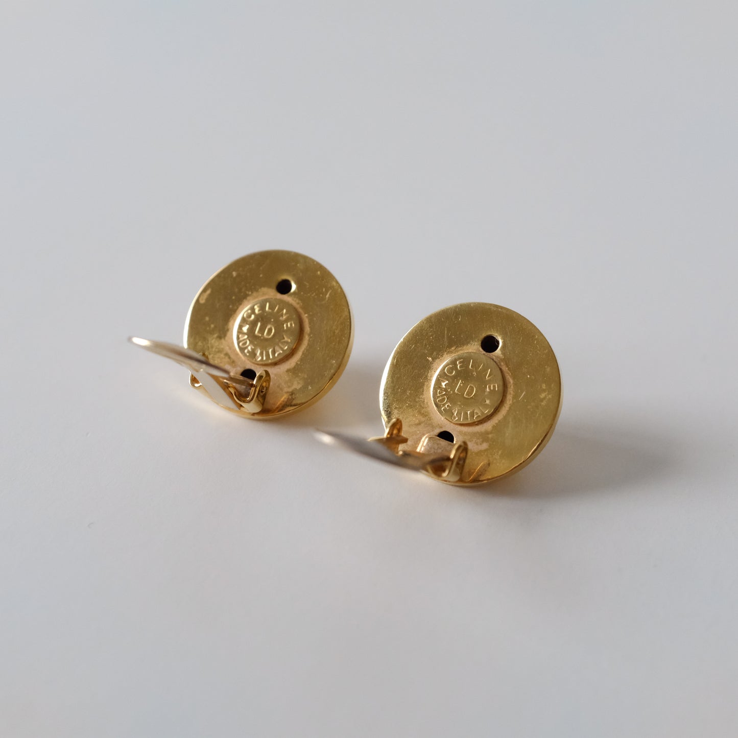 Vintage Celine Globe Celestial Stars Clip Earrings