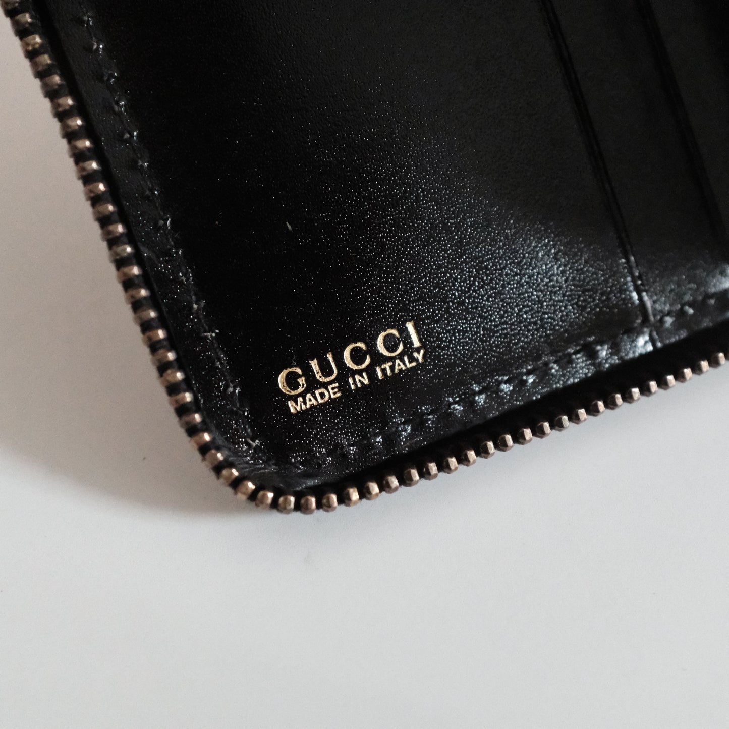 Vintage Gucci Leather Zip Cardholder with Coin Purse