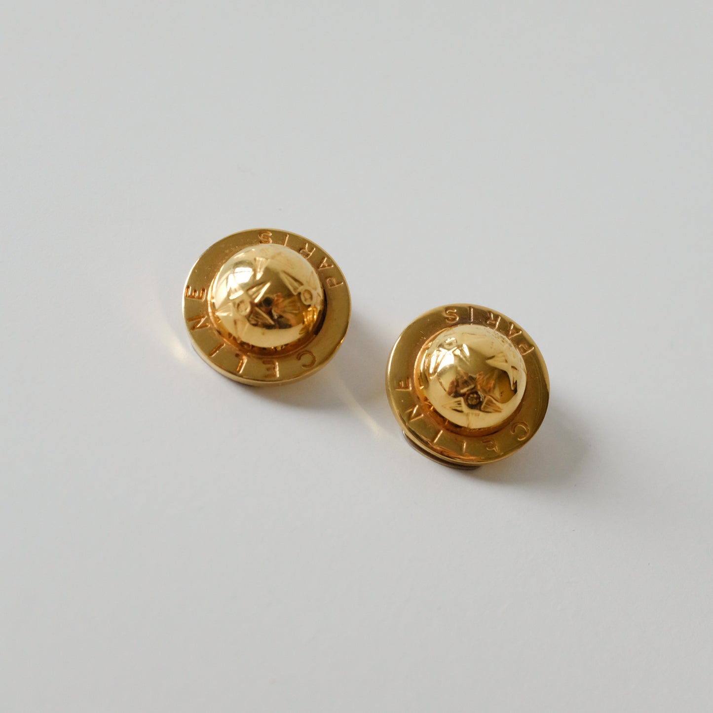 Vintage Celine Globe Celestial Stars Clip Earrings