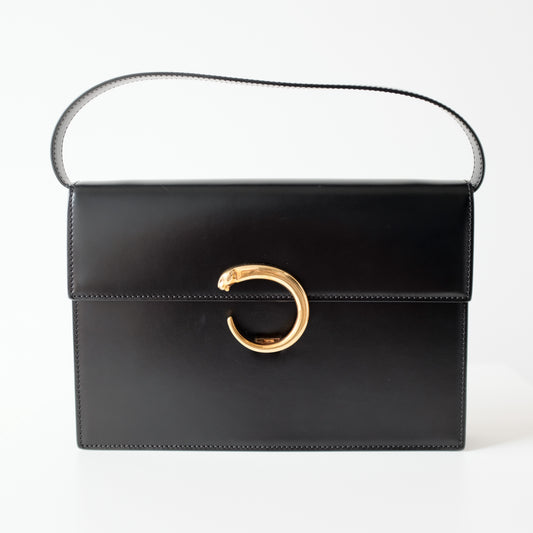 Vintage Cartier Black Panthère Two-Way Bag