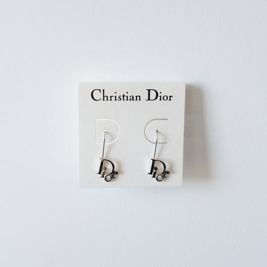 Vintage Dior Logo Drop Earrings